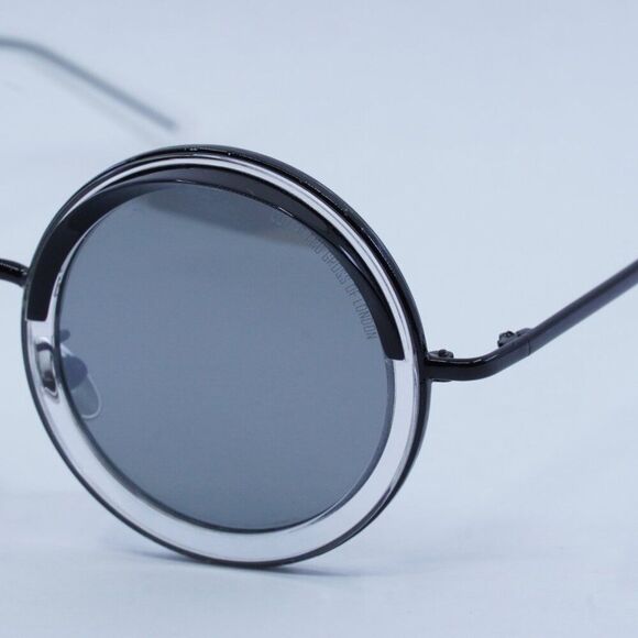 🕶️ New Cutler and Gross CG1277S 002 Sunglasses - Black on Crystal Frame - Picture 3 of 10